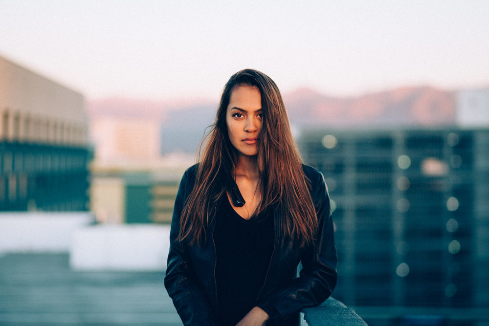 Model on the top of parking garage