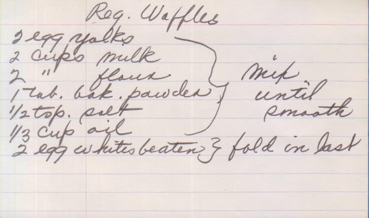Waffles, Reg.