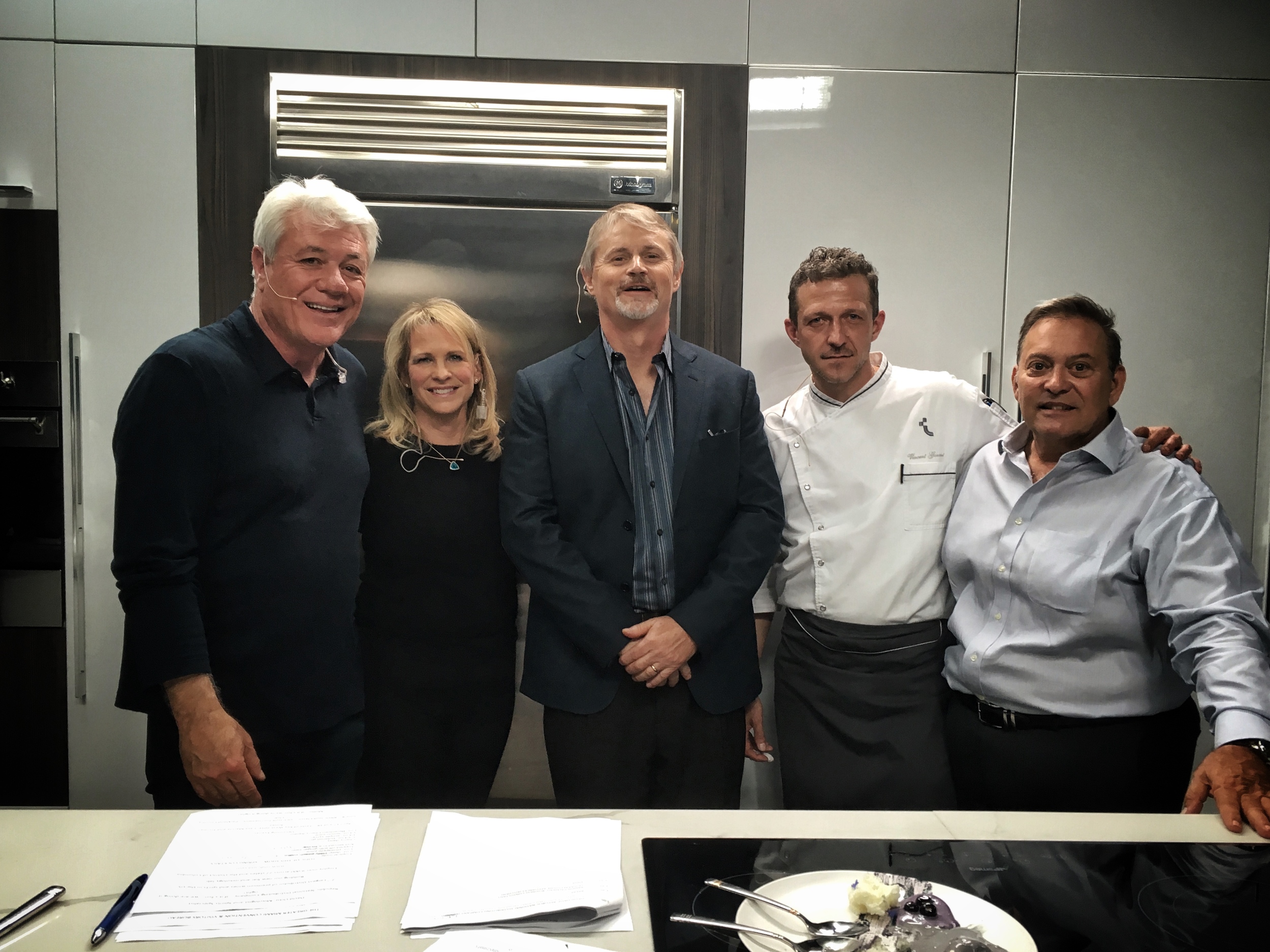 Jimmy Cefalo, Brenda Bassett, Thierry Isambert, Chef Vincent Gourmet, David Johnson