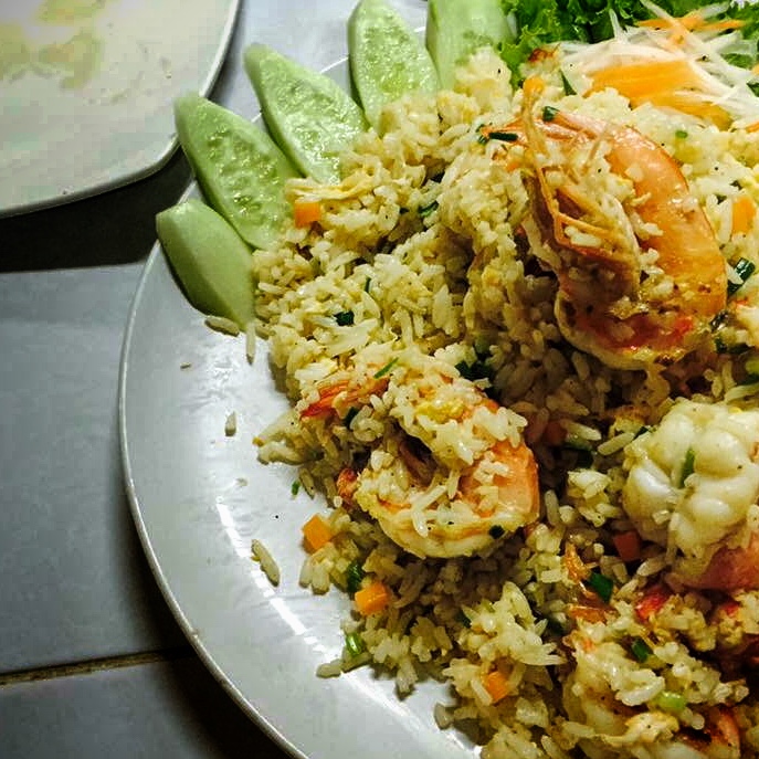 Shrimp Fried Rice, Thai Style - Puthamonthon, Thailand