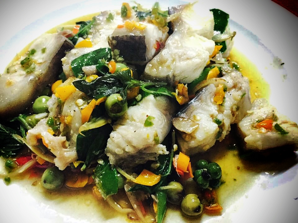 Pad Chaa (Fish Stir-Fry) - In Puthamonthon