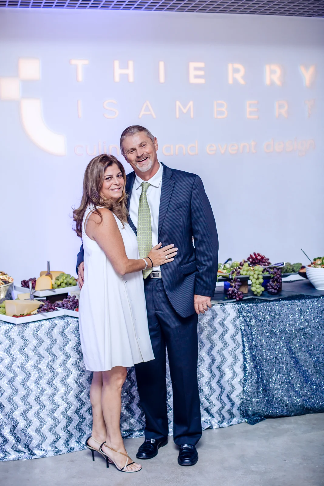 Alina and Thierry Isambert at the Palm Court Event Space in the Miami Design District