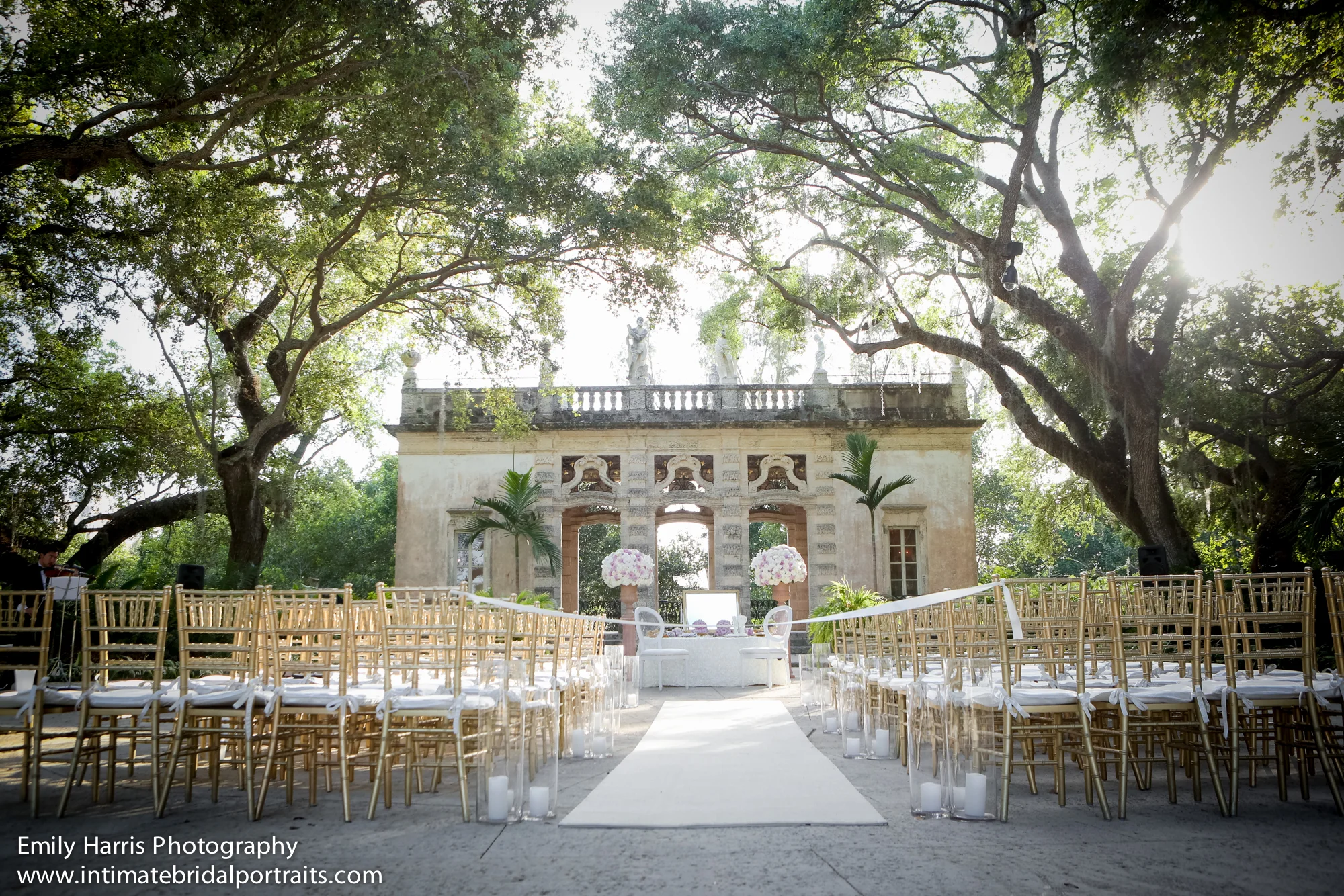The Garden Mound, south of the house, where many couples choose to exchange their vows.