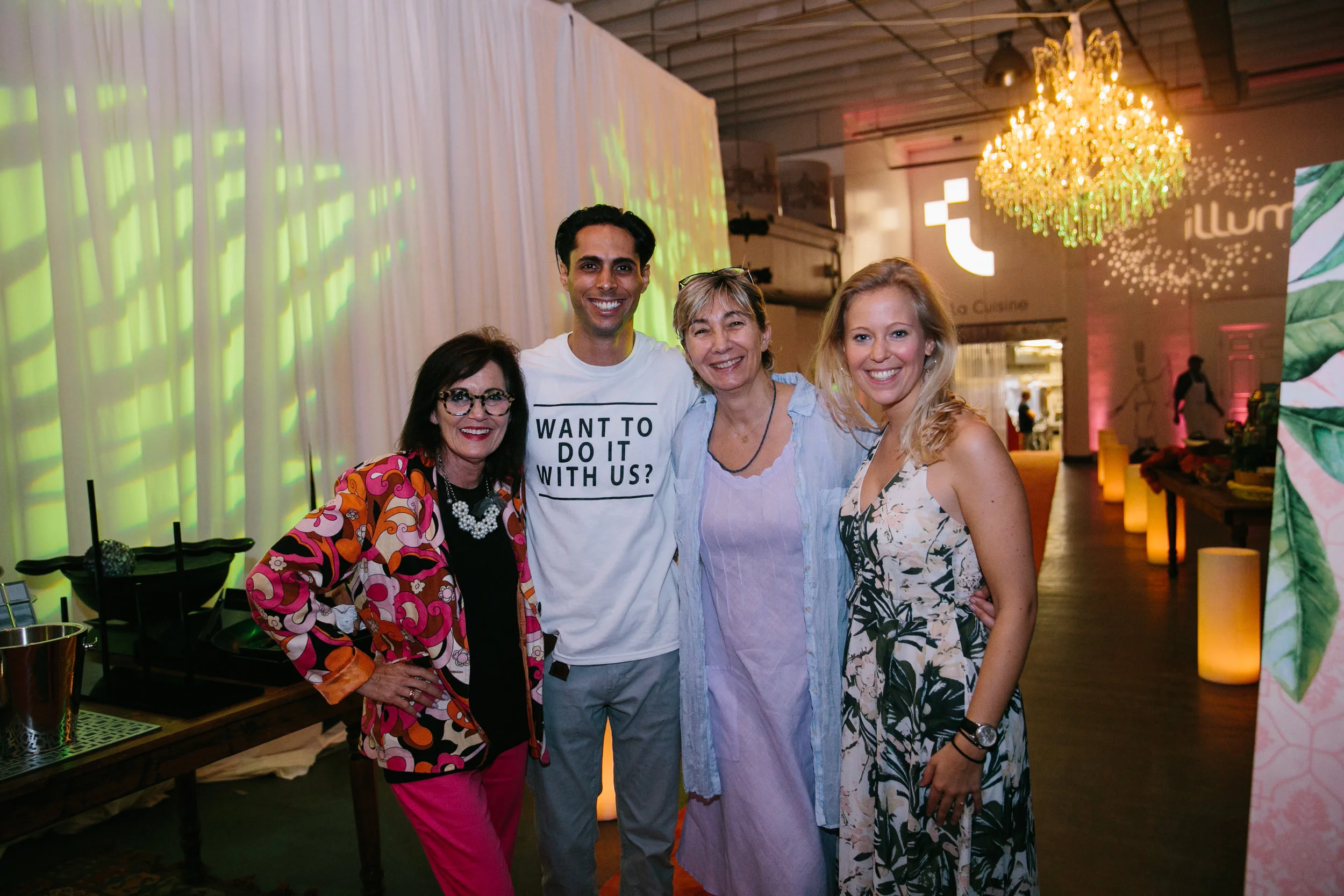 Thierry Isambert event coordinators, Caron Cole, Eric, Elysabeth Saccone & Maud Boisacq