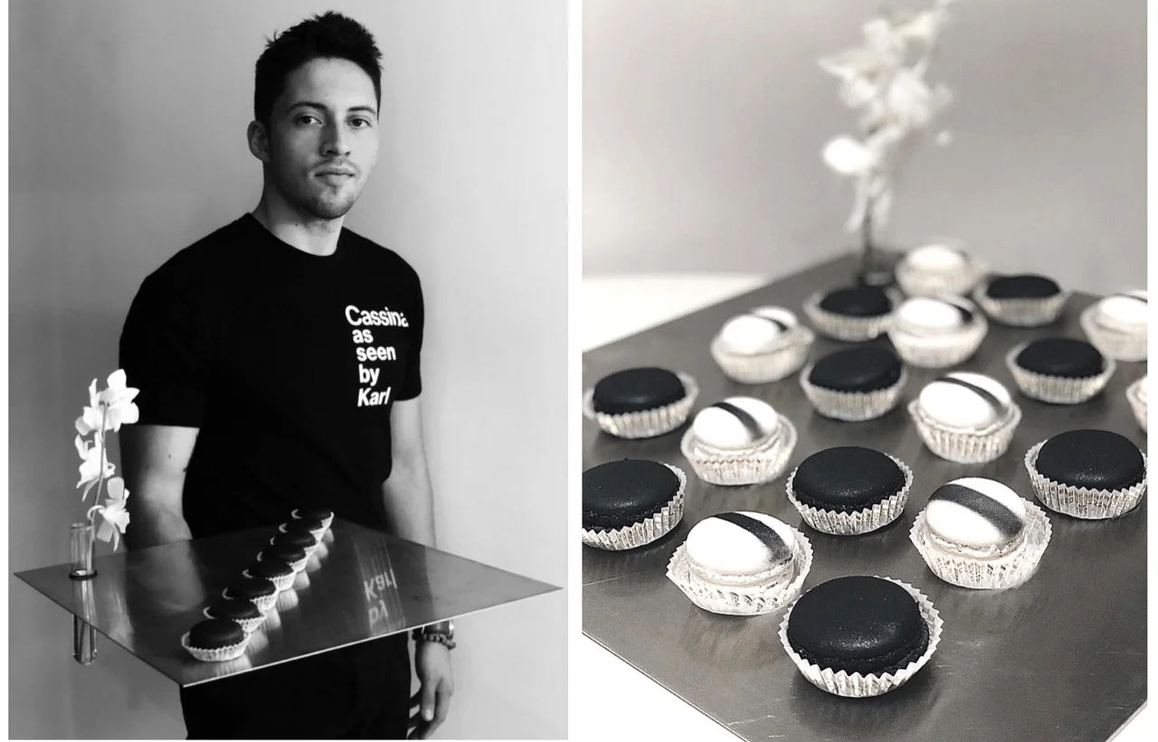Black & White Macarons Custom Made For a Fashion Industry Event