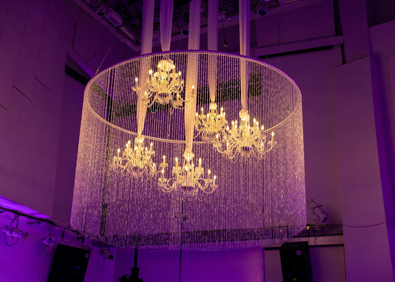 The chandelier in the SunTrust Pavilion.