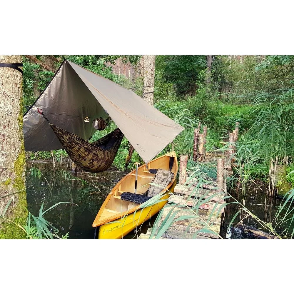 ブッシュメンTHERMO - Tarp 3x3m オリーブ Bushmen Thermo Tarp 3×3 Olive — Howl Bushcraft Courses and