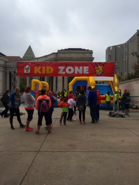 Kid Zone in the finish area