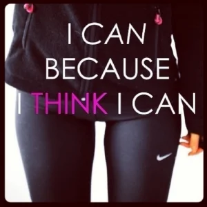 I love the words, hate the image. The quote is totally inspiring but then we are focusing on her thigh gap. newsflash! Thigh gaps aren't the end all in fitness!