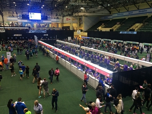The HP Field House where Half Marathon, Full Marathon, Goofy Challenge, and Dopey Challenge runners could pickup their bibs. Dopey Challenge runners also picked up their shirts here and there was pre-ordered and official race merchandise available.