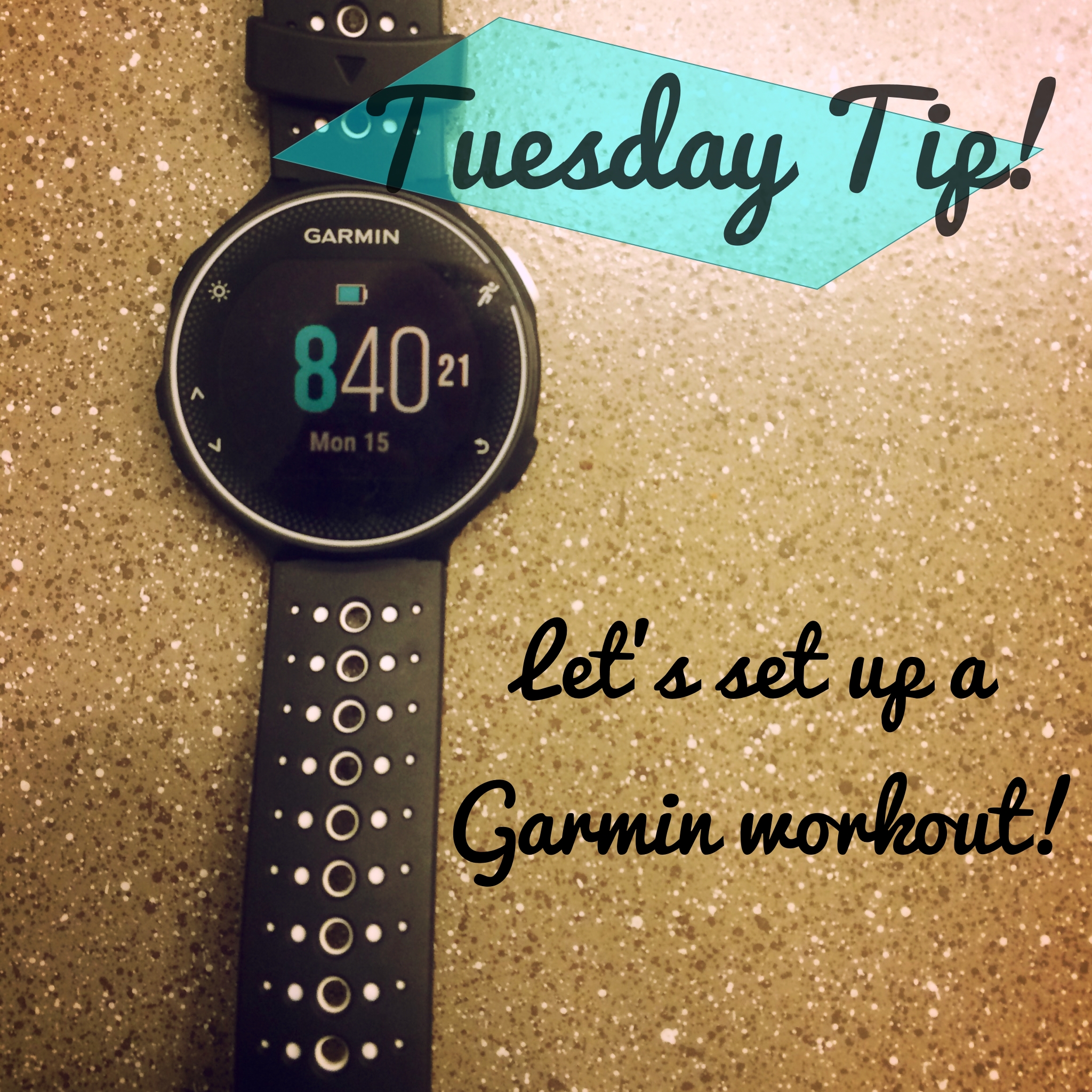 Tuesday Tip - Learn to Set Up a Workout