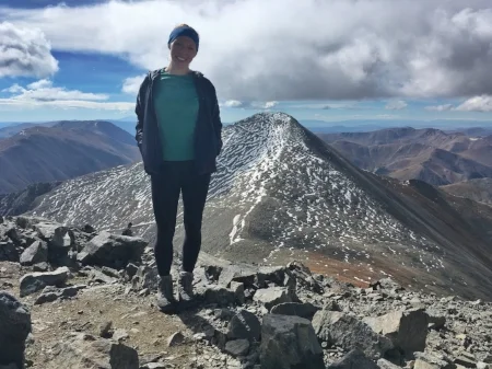 On top of Mt Torreys with Mt Grays in the background