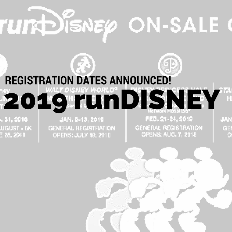 runDisney Announces 2019 Registration Dates!