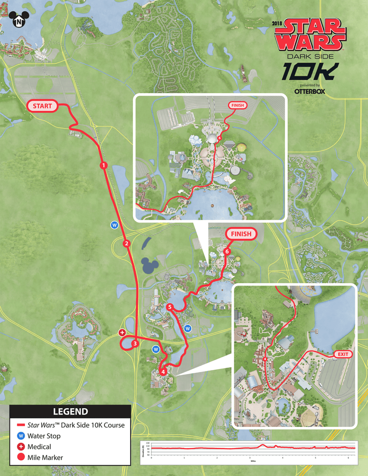 Rundisney Maps Magic Of Running 2022 Dark Side 10k Map