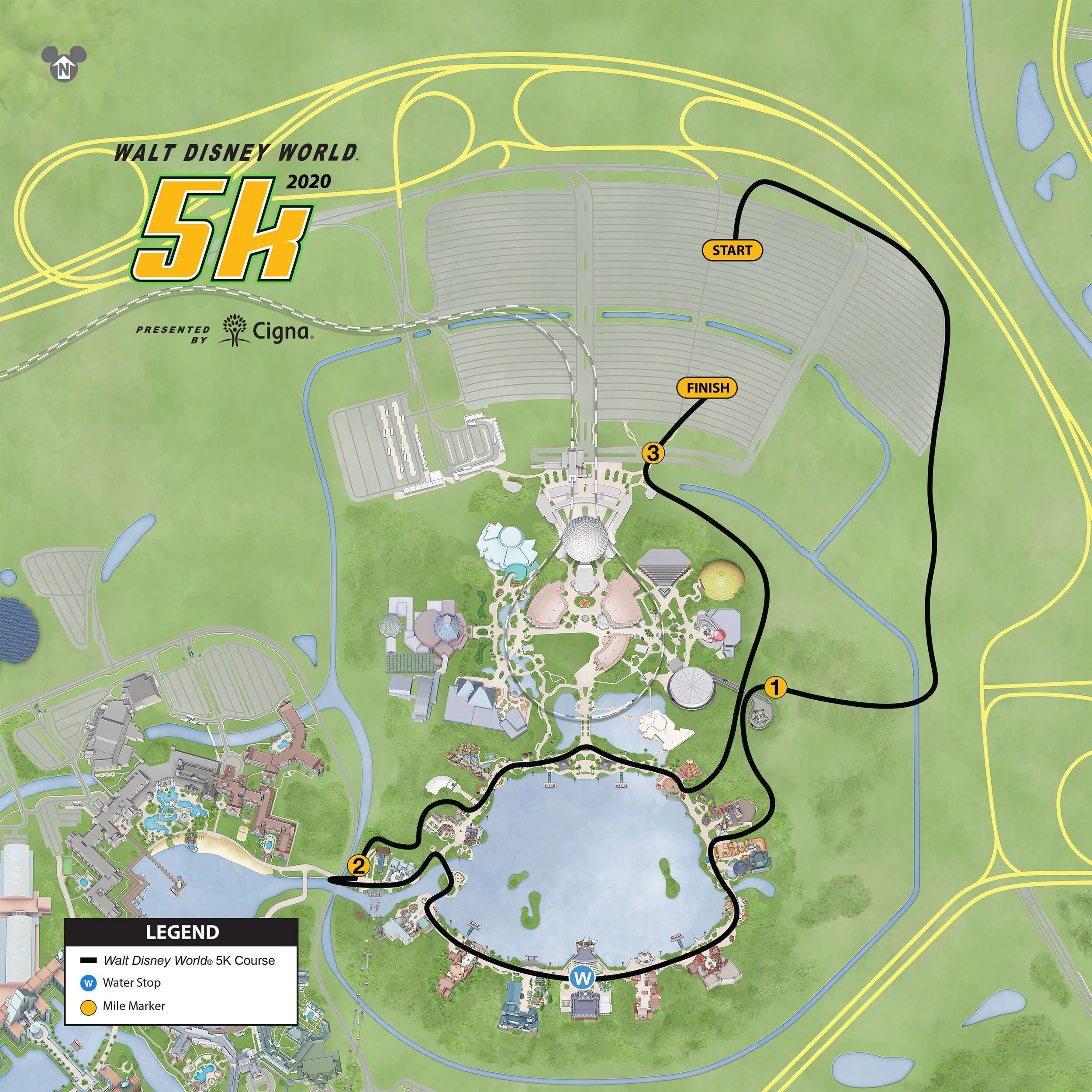 2020 WDW 5k Map