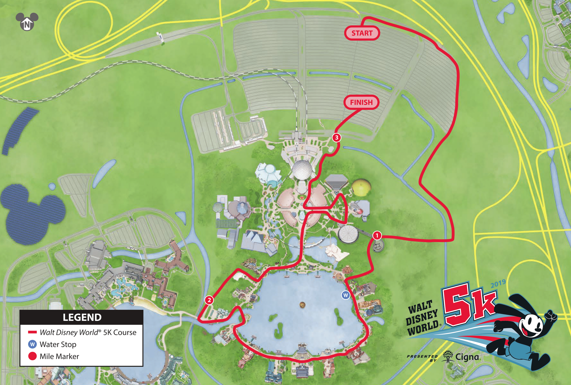 2019 WDW 5k Map
