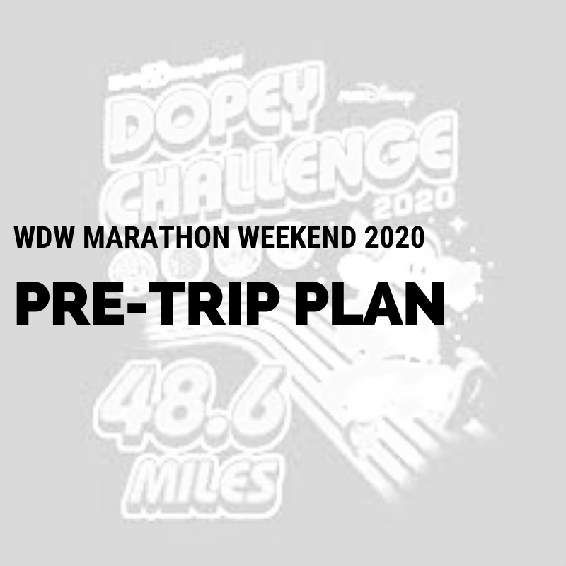 WDW Marathon Weekend 2020: Pre-Trip Plan