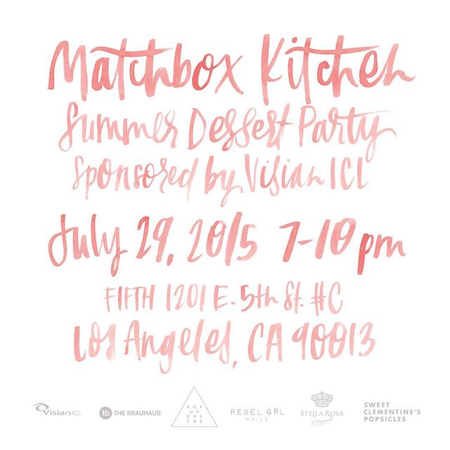 #lacakeclub founder @matchboxkitchen is having a dessert party this Wednesday and you're all invited! For more details and to RSVP click the link in our profile. Tap photo for sponsors!