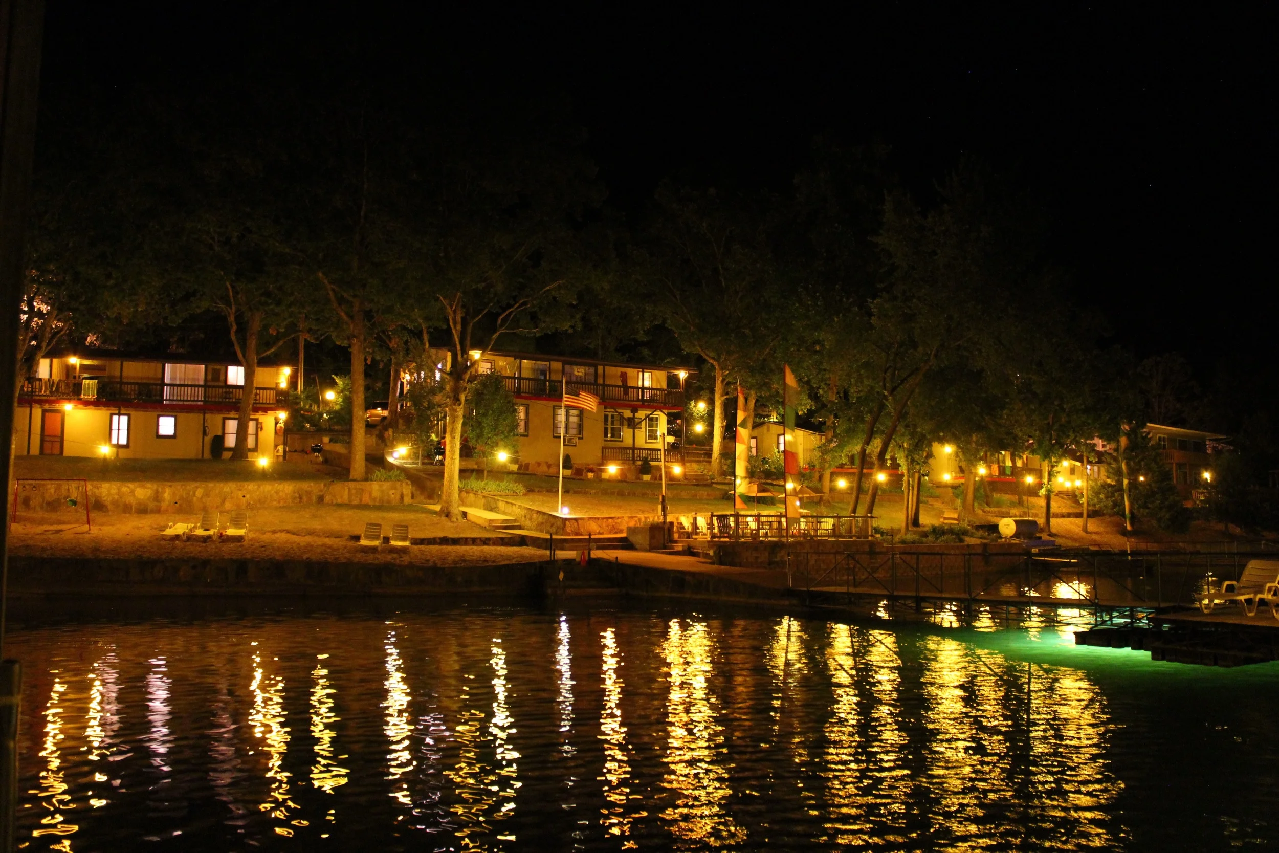The resort at night