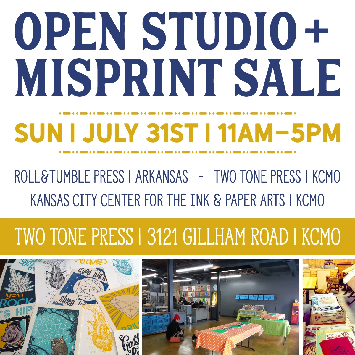 OPEN STUDIO + MISPRINT SALE