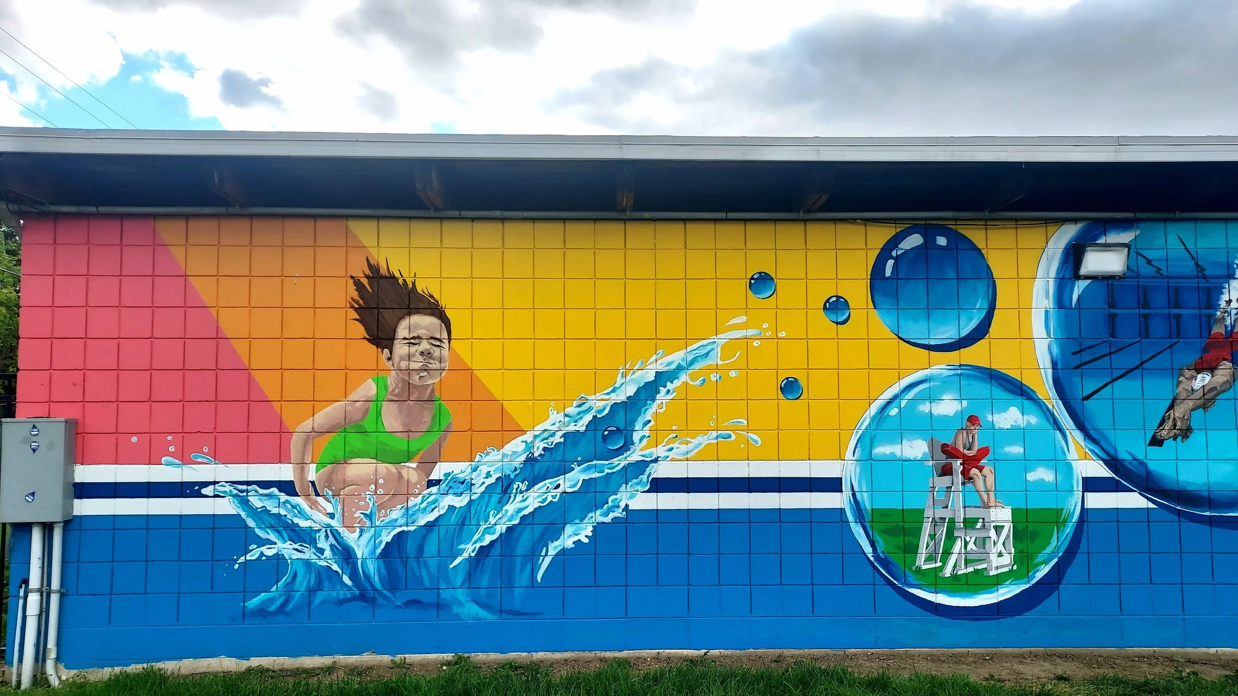West Jefferson Pool Mural close up