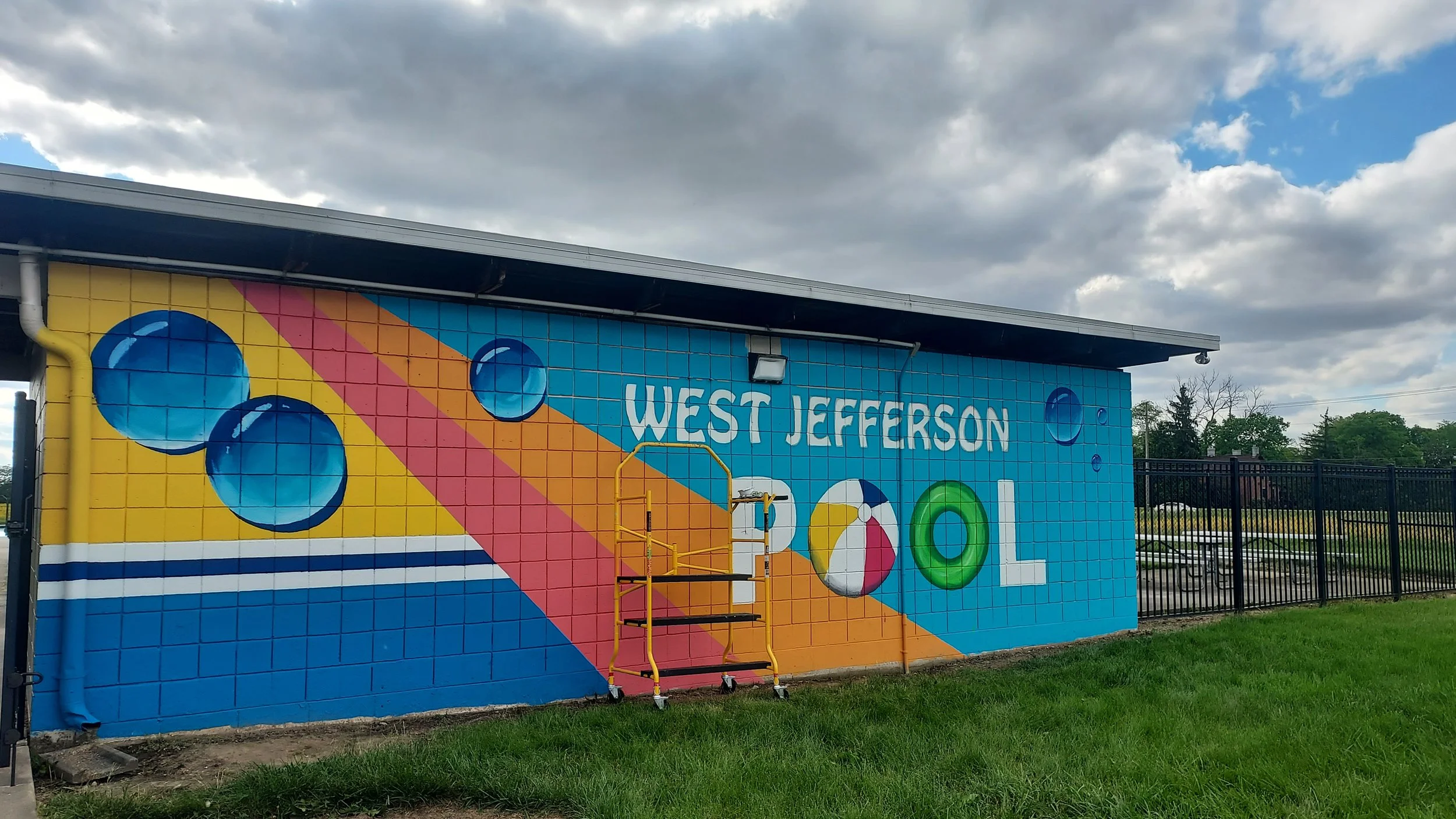 West Jefferson pool mural north side