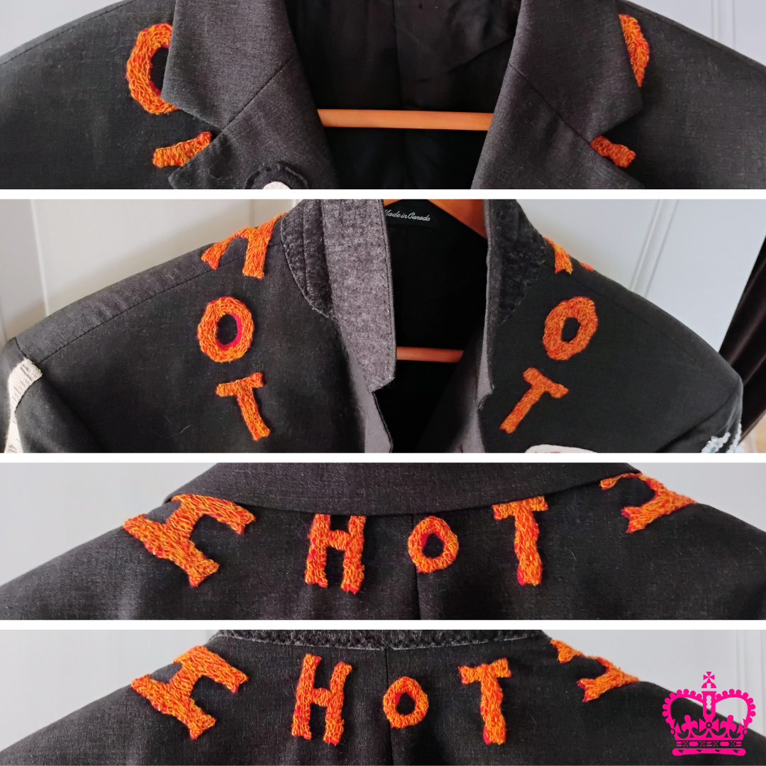 Idioms jacket - "hot under the collar"
