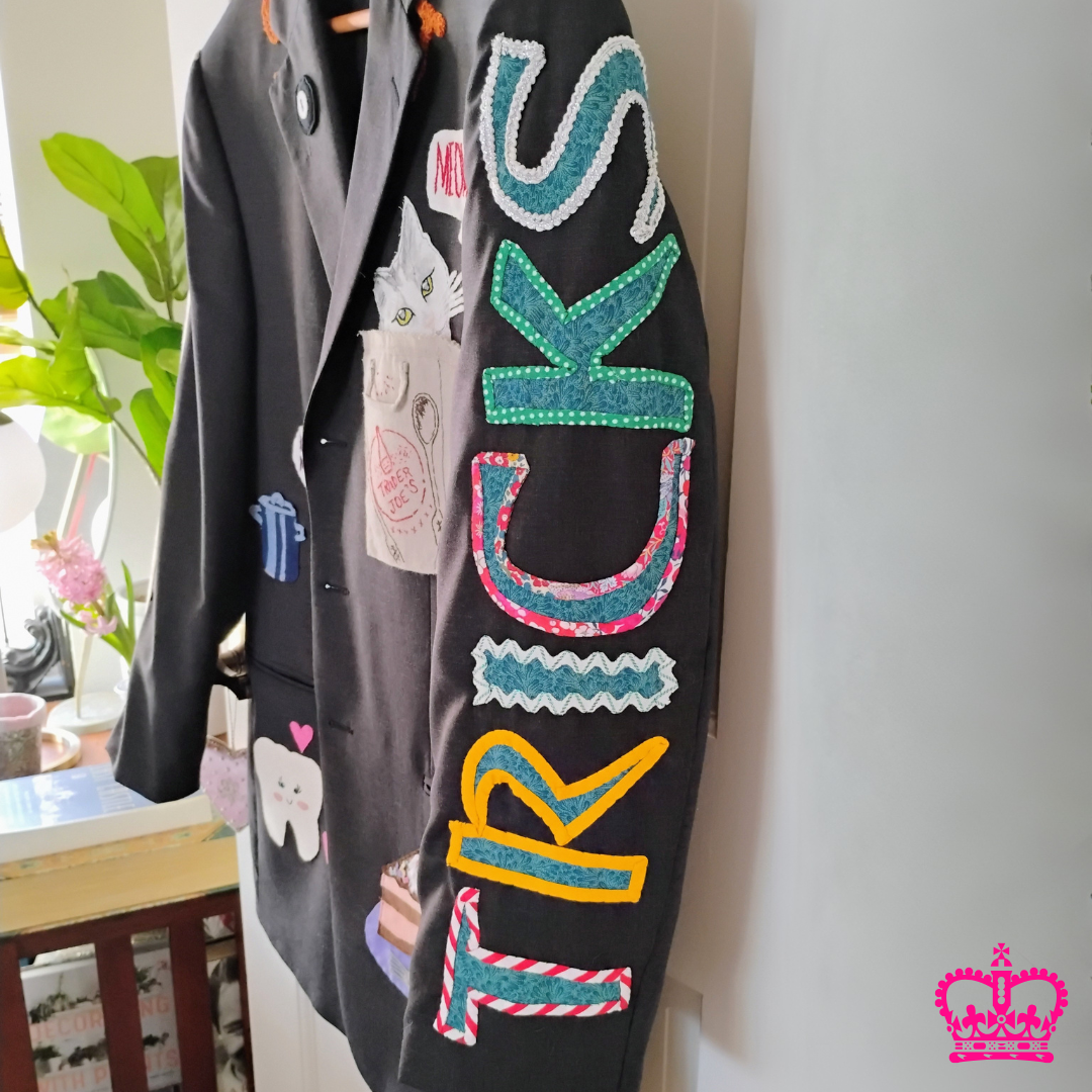 Idioms jacket - "tricks up my sleeve"