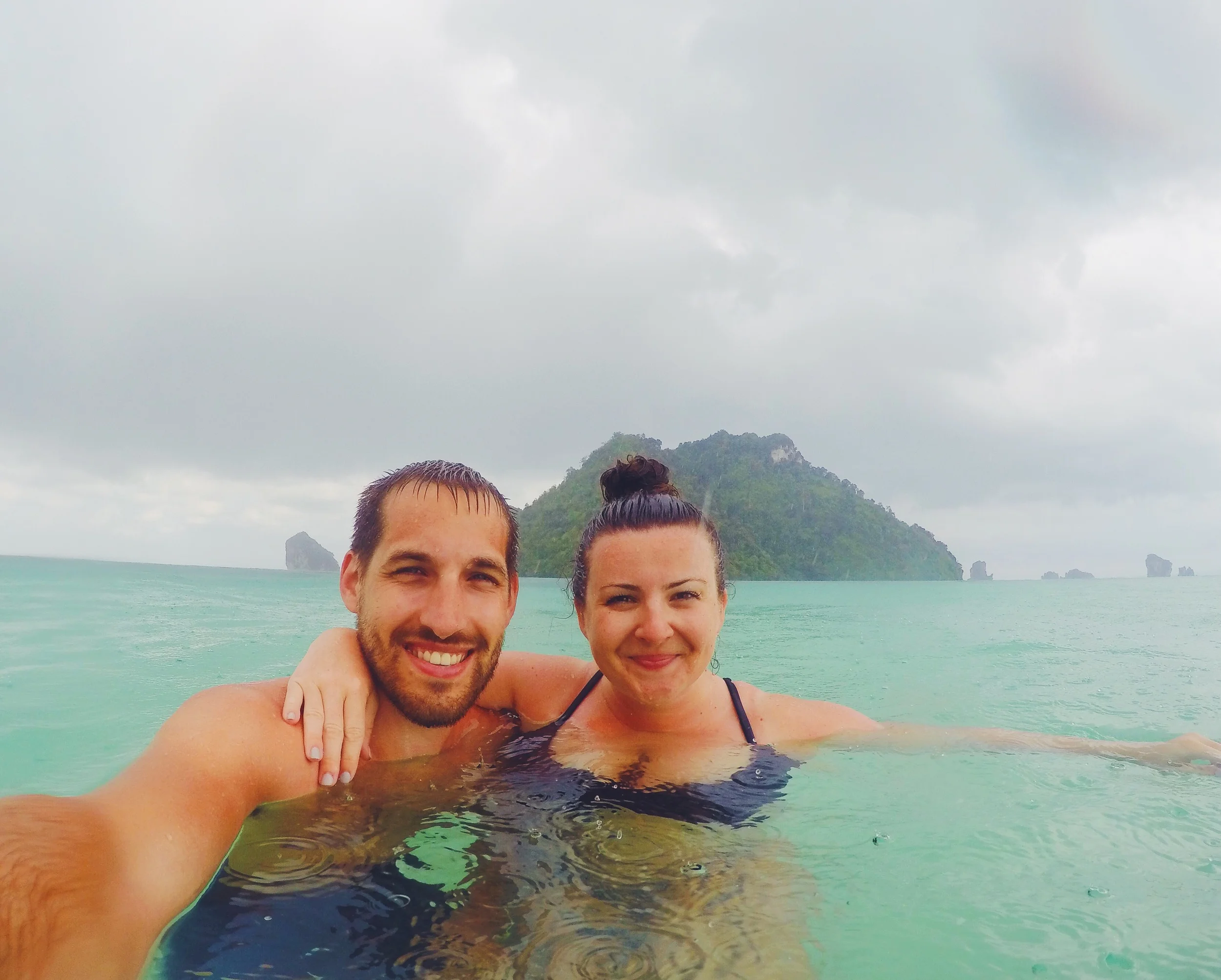 Rainy start to the day but we had Ko Gai all to ourselves! In the low tide, you can walk across to the next island. 