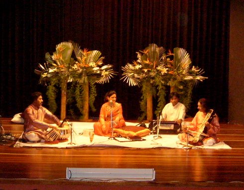 Radhika Chopra and the musicians.JPG