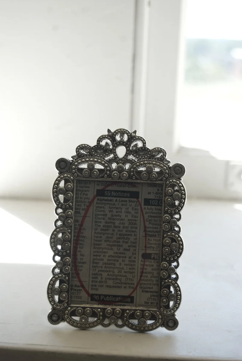 Alphabet: A Love Story (detail)