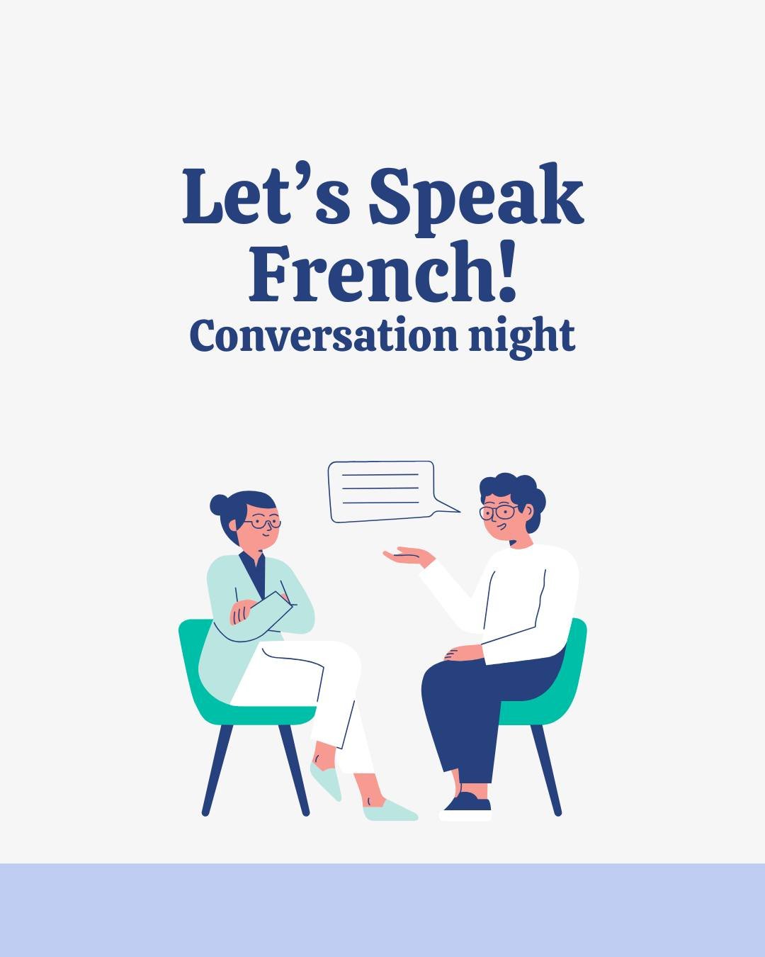 This summer, some of our french-speaking leaders are creating a welcoming and supportive environment for people at any level of french to come out and grow in their french speaking skills. These three evenings are free and all are welcome. 

If you a