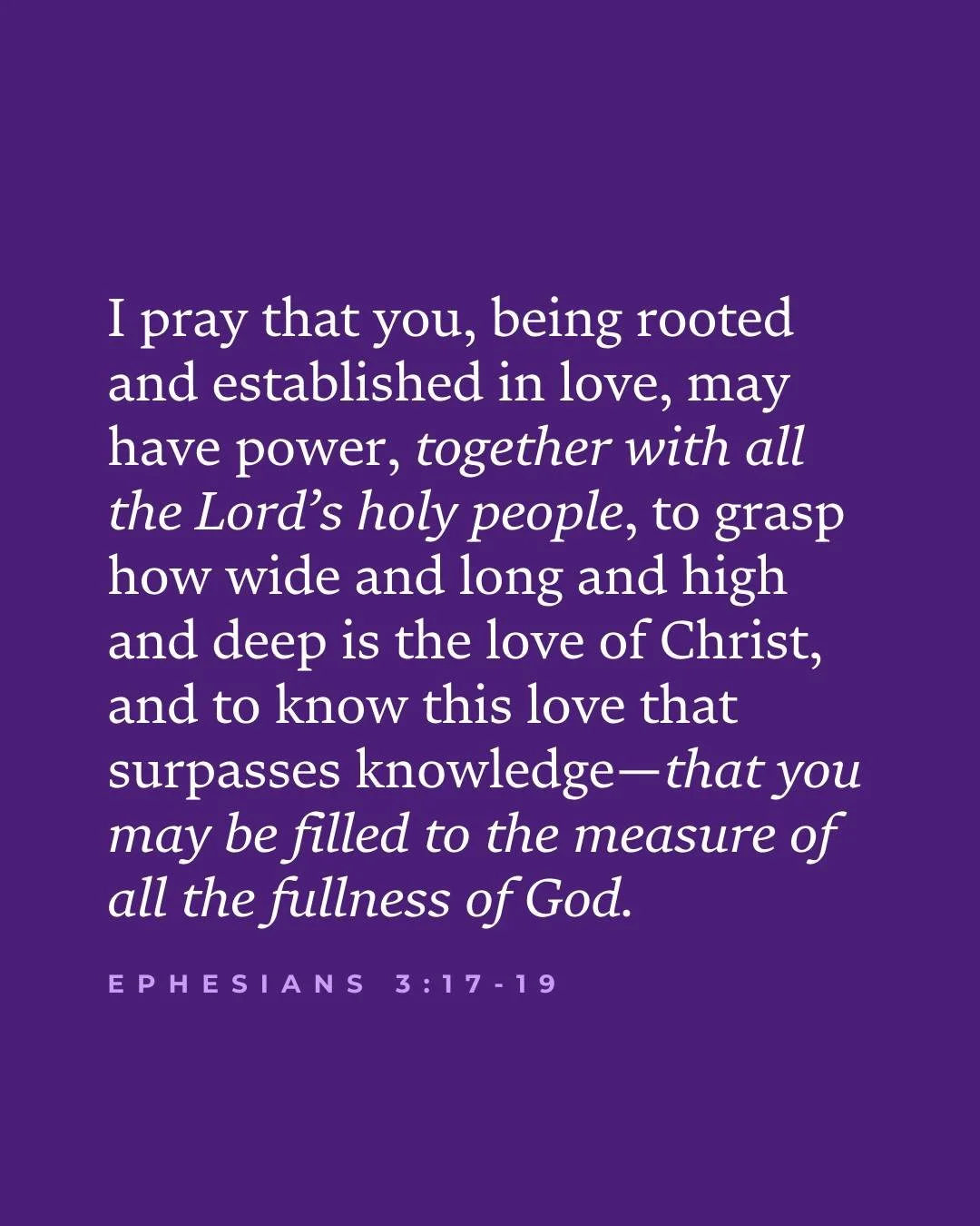 In the season of Lent, we remember that the love of Christ is not something we discover alone but alongside the community of faith. This weekend, how might God be inviting you to act as a generous and loving friend as part of being established in His