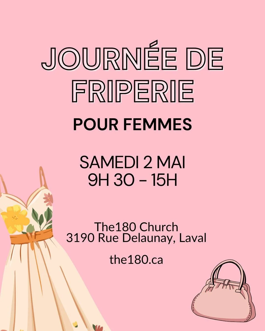 Envie de faire de belles trouvailles &agrave; petits prix? 

Passez nous voir &agrave; la Journ&eacute;e Friperie Femmes &mdash; une journ&eacute;e de magasinage conviviale o&ugrave; vous trouverez des v&ecirc;tements pour femmes et enfants, des chau