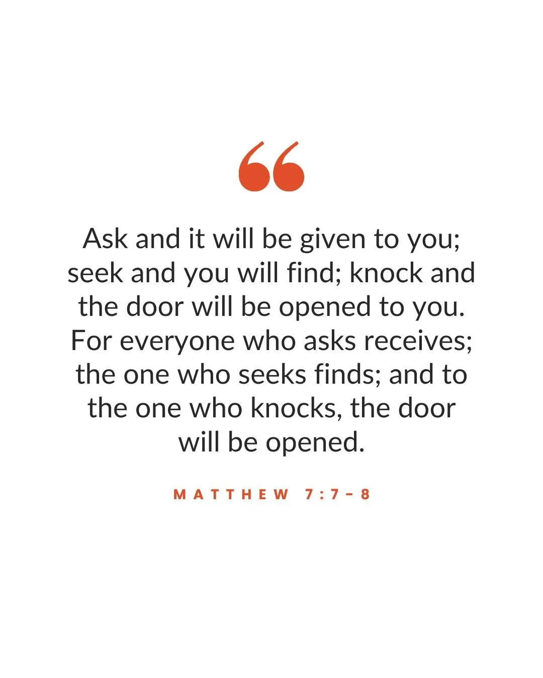 God invites us to come to Him with what is on our hearts. To ask, to seek and to keep knocking. Prayer is an invitation to trust that God hears us, even when His answer doesn't come in the way or timing we expected.
What are you bringing to God in pr
