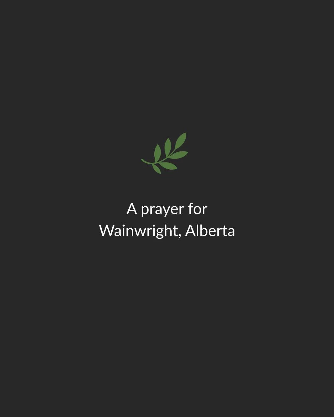 Our hearts are heavy as we learn of the devastating fire at Canadian Forces Base Wainwright that has claimed the lives of four Canadian Armed Forces members and left many others injured.

Today, we pause to pray.

God, bring comfort where there is gr