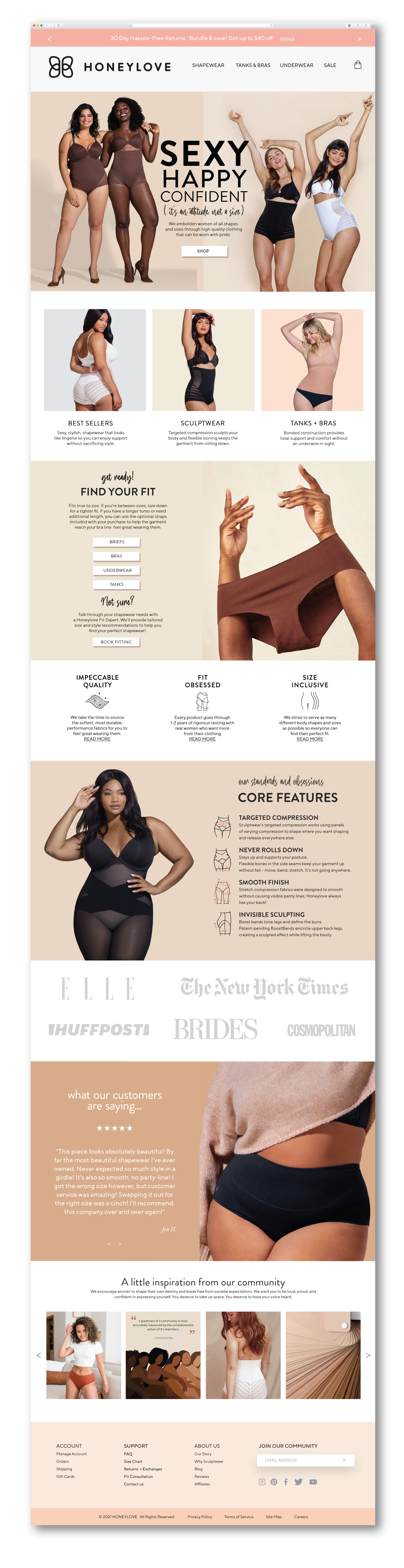 Honeylove Web Design Concept Proposal
