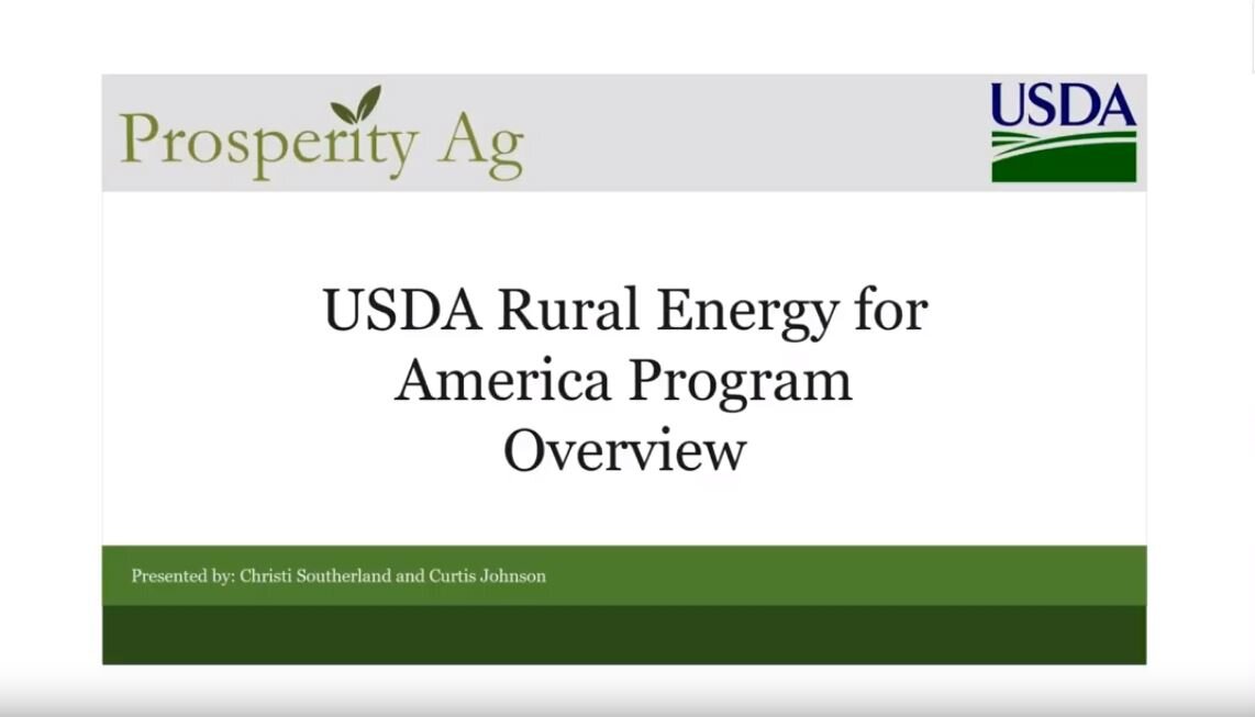 USDA REAP Webinar Overview