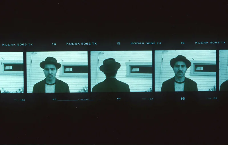 "Vacillation #4: Man Facing North, Man Facing South, Chromogenic Contact Print, 1992. The Vacilloscopes would not have been possible without the Vacillations, photographs of repetitious actions with all the action removed.