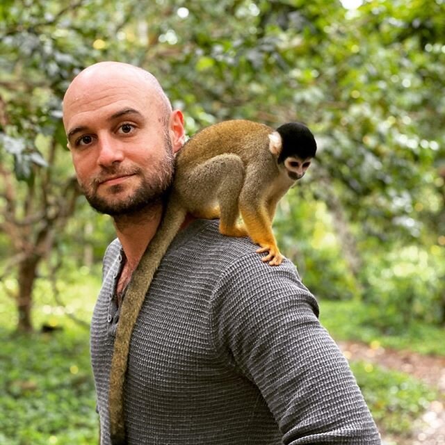 Right before the monkey bit me...