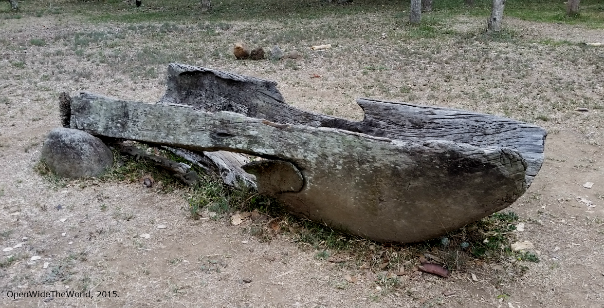remains of a Taíno canoa (Tibes, Puerto Rico)