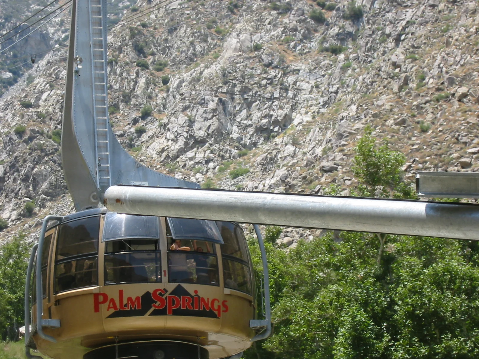 Manufactured in Switzerland, the Palm Springs Aerial Tramway is the world's largest rotating tram car, and the only one of its kind in the Western Hemisphere. The tram car completes two full rotations during its 10-minute ascent up the cliffs of Chino Canyon in Mount San Jacinto State Park, affording all 80 passengers views of the canyon, Coachella Valley, and Palm Springs. (Photo: Scott Brenner)