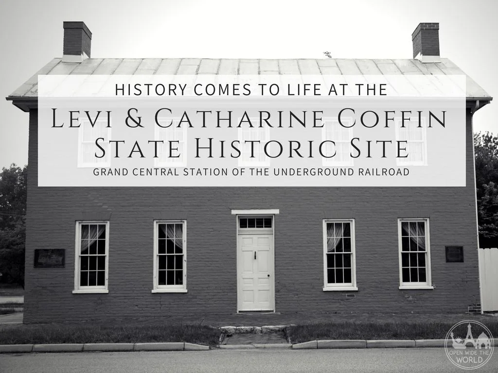 The Levi and Catharine Coffin House State Historic Site and National Historic Landmark in Fountain City, Indiana has made it to our short list of all-time favorite travel learning destinations. Come see why this important Underground Railroad site has been named one of the top 25 historic sites in the nation. #undergroundrailroad #openwidetheworld