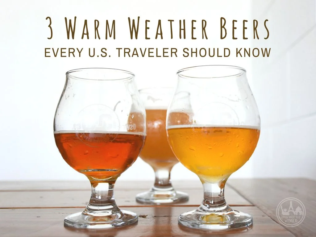 Approximately 6,000 craft breweries operate across the United States today, meaning travelers have 6,000 opportunities to engage with their destinations in a fun, new way. Learn the stories behind three warm weather beer styles you’re sure to encounter in your summer travels! #craftbeer #openwidetheworld