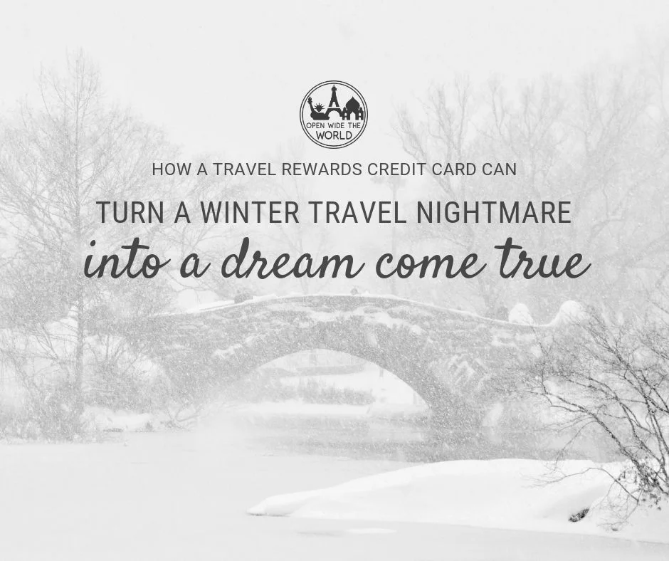 A common fear of travelers planning a trip during the winter season is the possibility of being stranded at their travel destinations. Rightfully so, as there is definite risk in visiting certain destinations during winter months. But with every risk comes the possibility of reward, even in winter travel. See how travel credit cards and rewards gave us a winter weekend we’ll never forget! #travelhacks #travelcreditcards #openwidetheworld