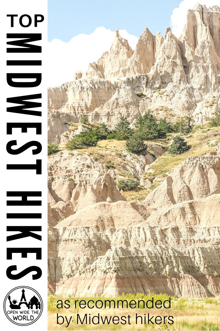 The best hikes in the Midwest! Top day hikes, and even a through-hike, in the Midwestern United States. Trails for hiking families, hard core hikers and solo hikers. All recommended by Midwest hikers! #midwesthiking #openwidetheworld