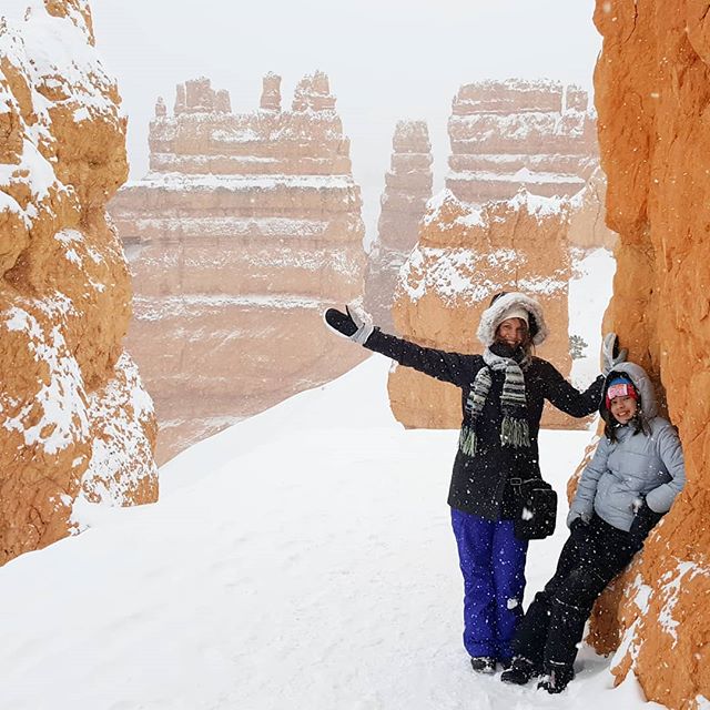 National Park + Blizzard + Government Shutdown = Empty Hiking Trails!
.
We're one of those families who goes to nature to find quiet and to connect with an enduring greatness. We understand that others may do nature differently: music, party drinks, 