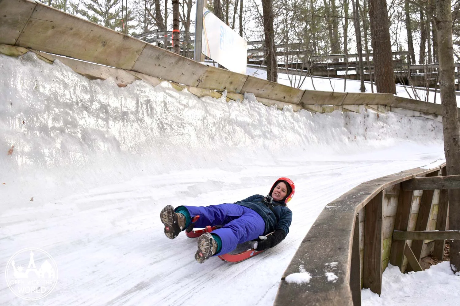 Luge run at Muskegon Winter Sports Complex, Michigan. #luge #openwidetheworld