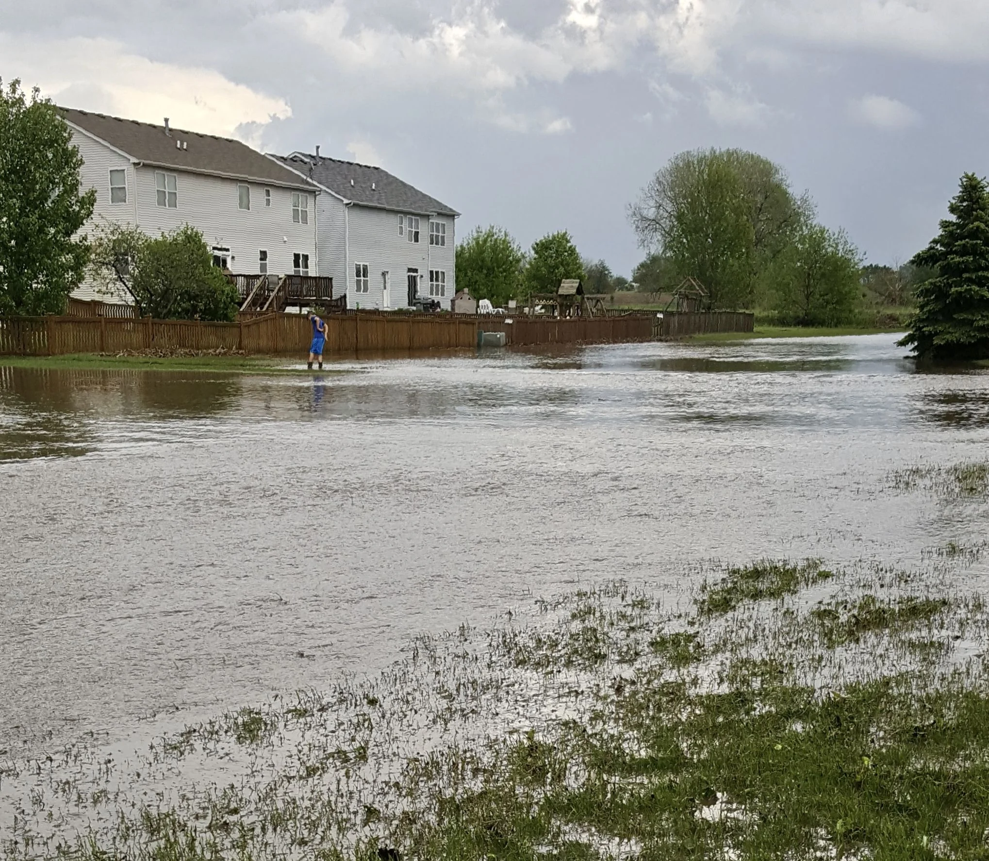 After a decade away from mountains, I suddenly find myself needing to get in shape for hiking again. But sometimes the weather makes training a challenge; like today, when a flash flood washed through our neighborhood walking path! #hiking #openwidetheworld