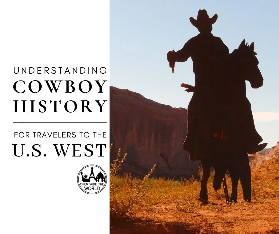 The American cowboy is part of our national collective identity. But how well do we truly know this almost mythical rider of the American frontier? Just in time for our family road trip Out West, we’re chucking out cowboy myth and legend and galloping into true American cowboys history. Saddle up and ride along! #cowboys #openwidetheworld